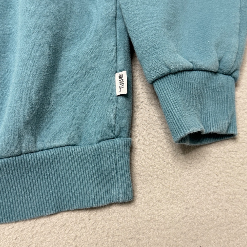 Parks Project Sweatshirt Small Blue National Parks Mushroom Frog Graphic Fleece - Picture 4 of 8